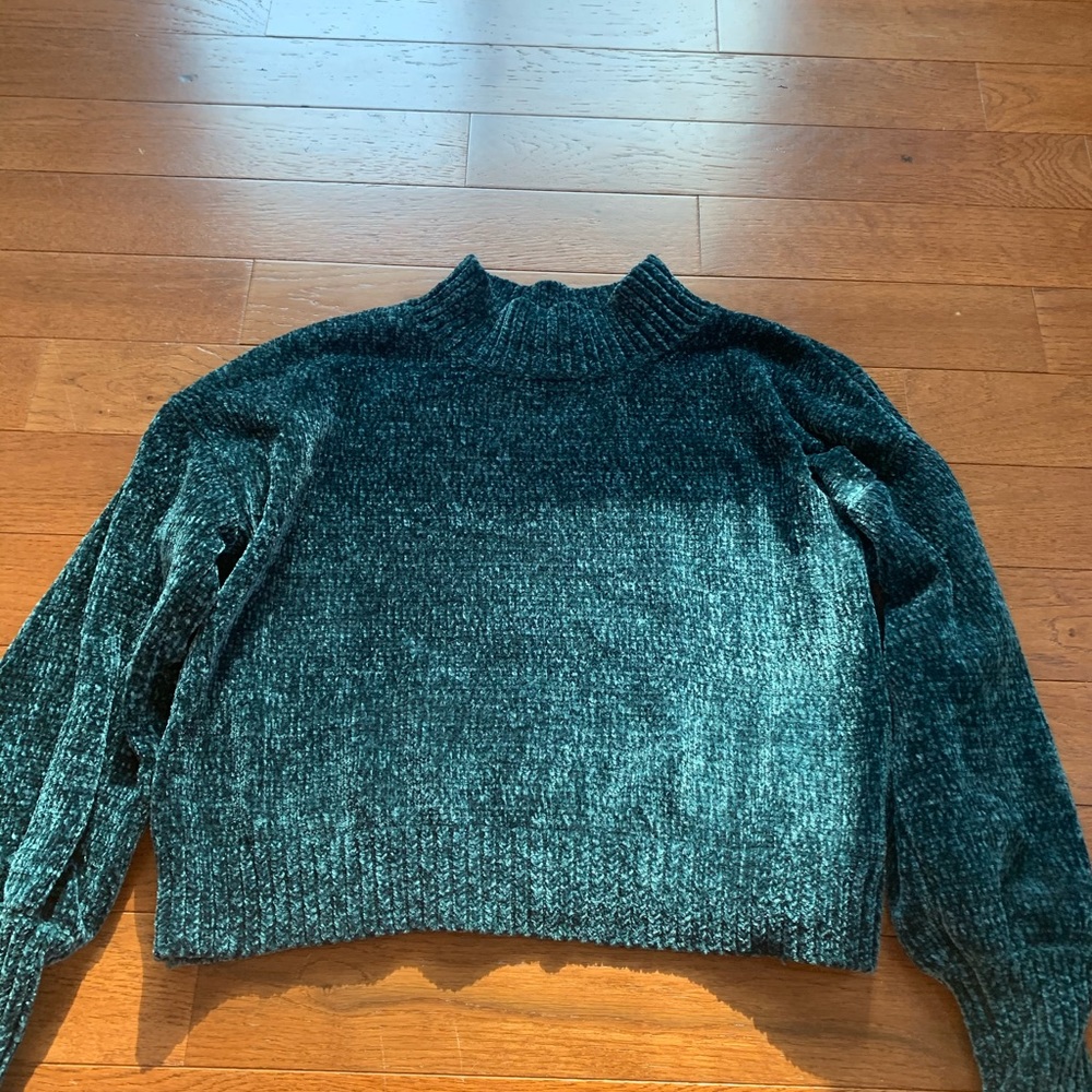 cropped-ish fuzzy sweater